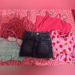 Girl Bundle 4 dresses and 1 skirt